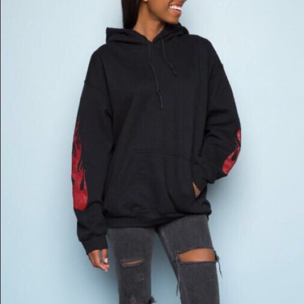 brandy melville flame hoodie